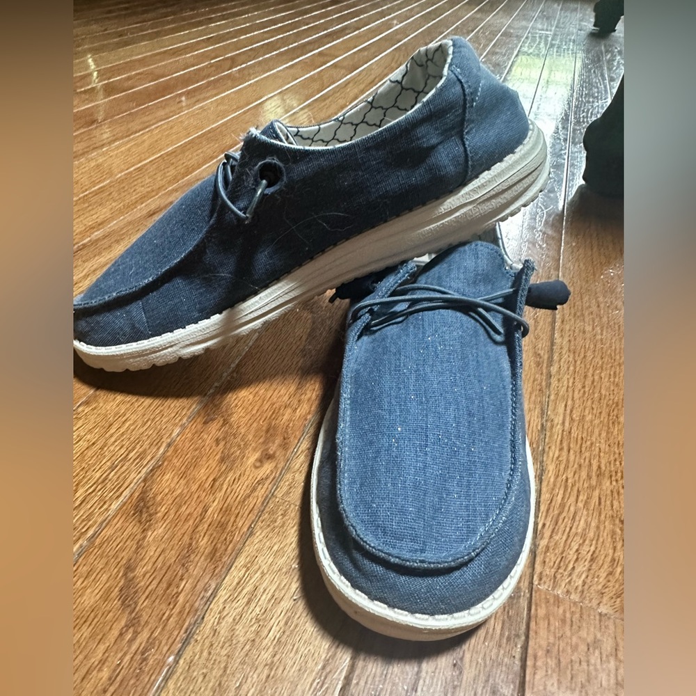 Hey Dude slip on denim/sparkle 9